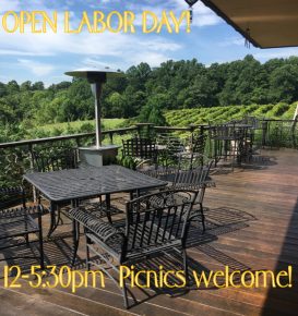 Labor Day - Open 12:00-5:30pm @ Glass House Winery | Free Union | Virginia | United States